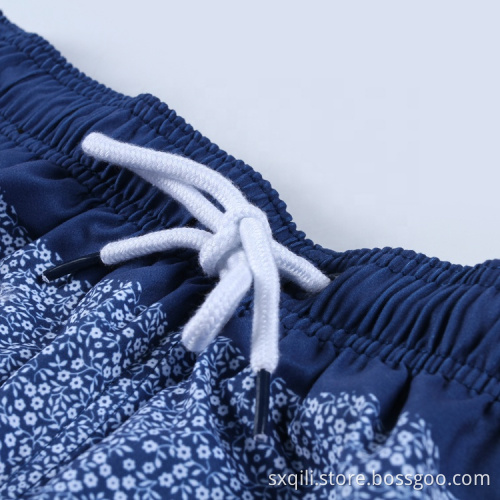 100%Polyester Swim Embroidered Beach Shorts